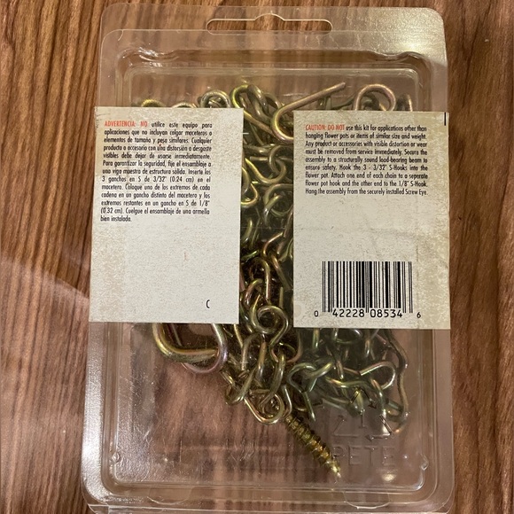 Peerless Chain Flower Pot Hanging Kit, Zinc - Picture 2 of 3